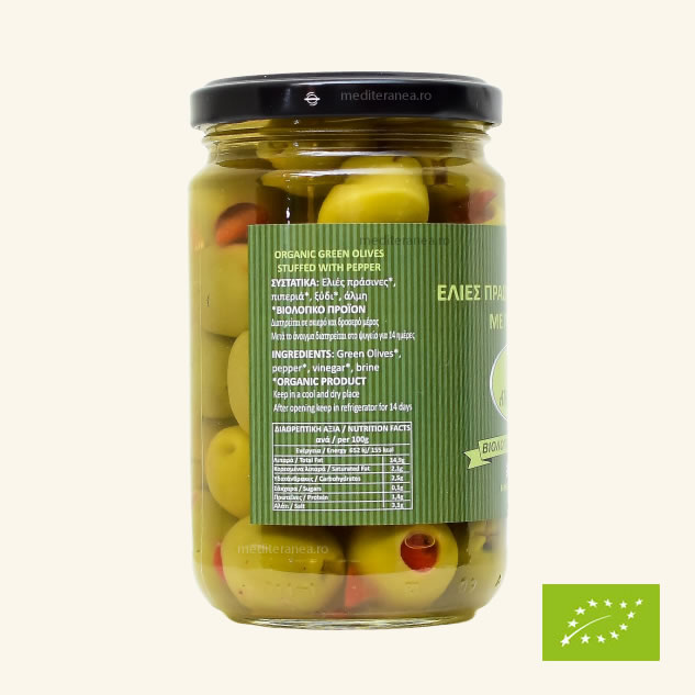 MASLINE UMPLUTE CU ARDEI ROSU 800G