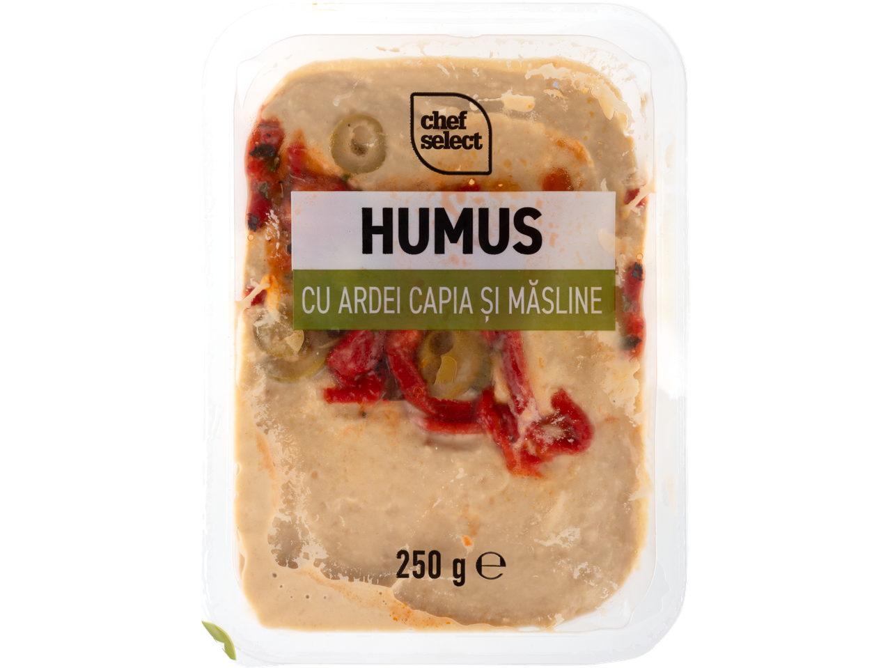 HUMUS CU ARDEI SI MASLINE 250G