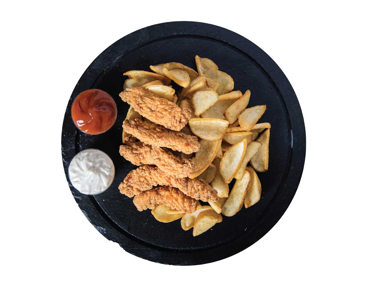 PIEPT PUI STRIPS 120G+CARTOFI WEDGES 100G