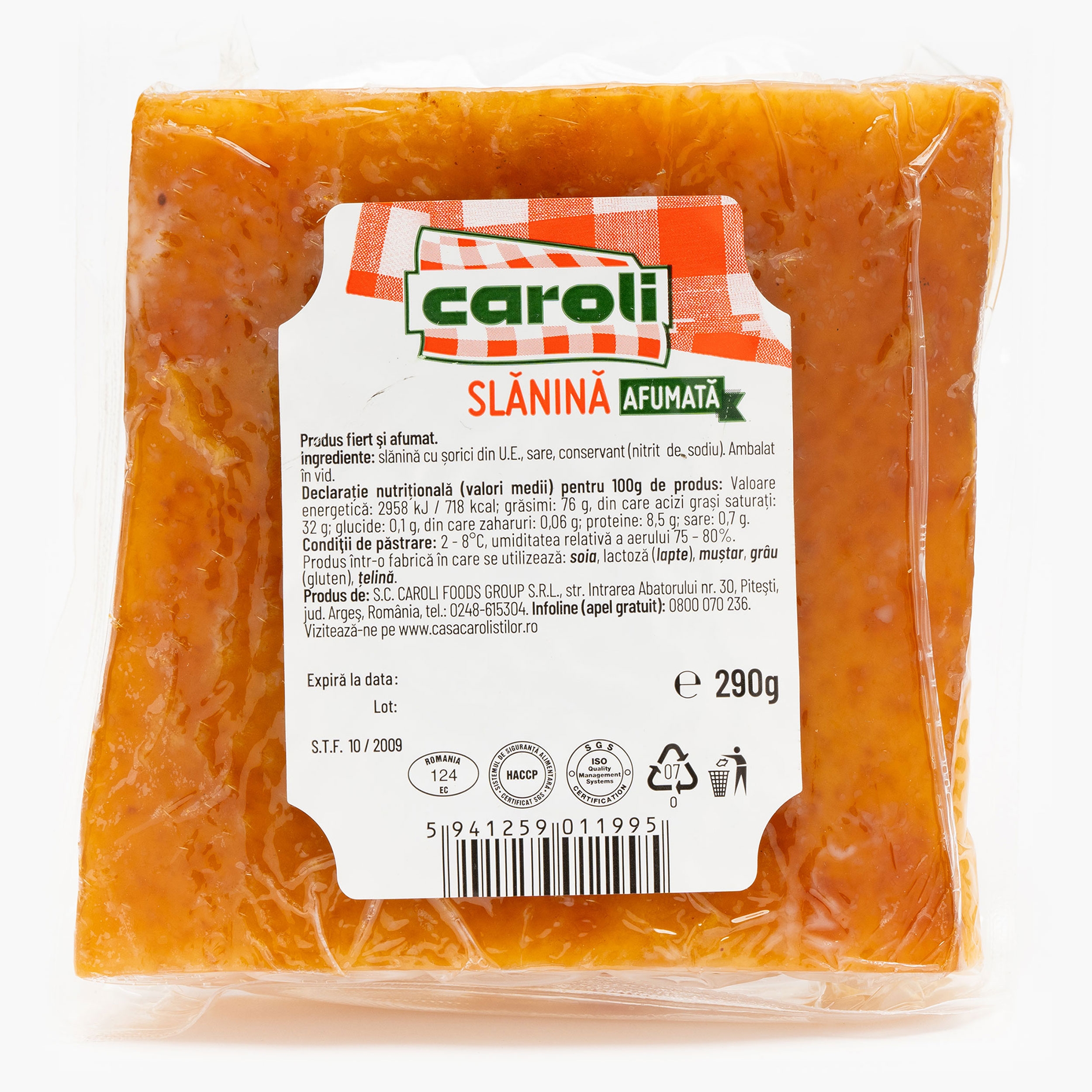 SLANINA AFUMATA CAROLI 290G