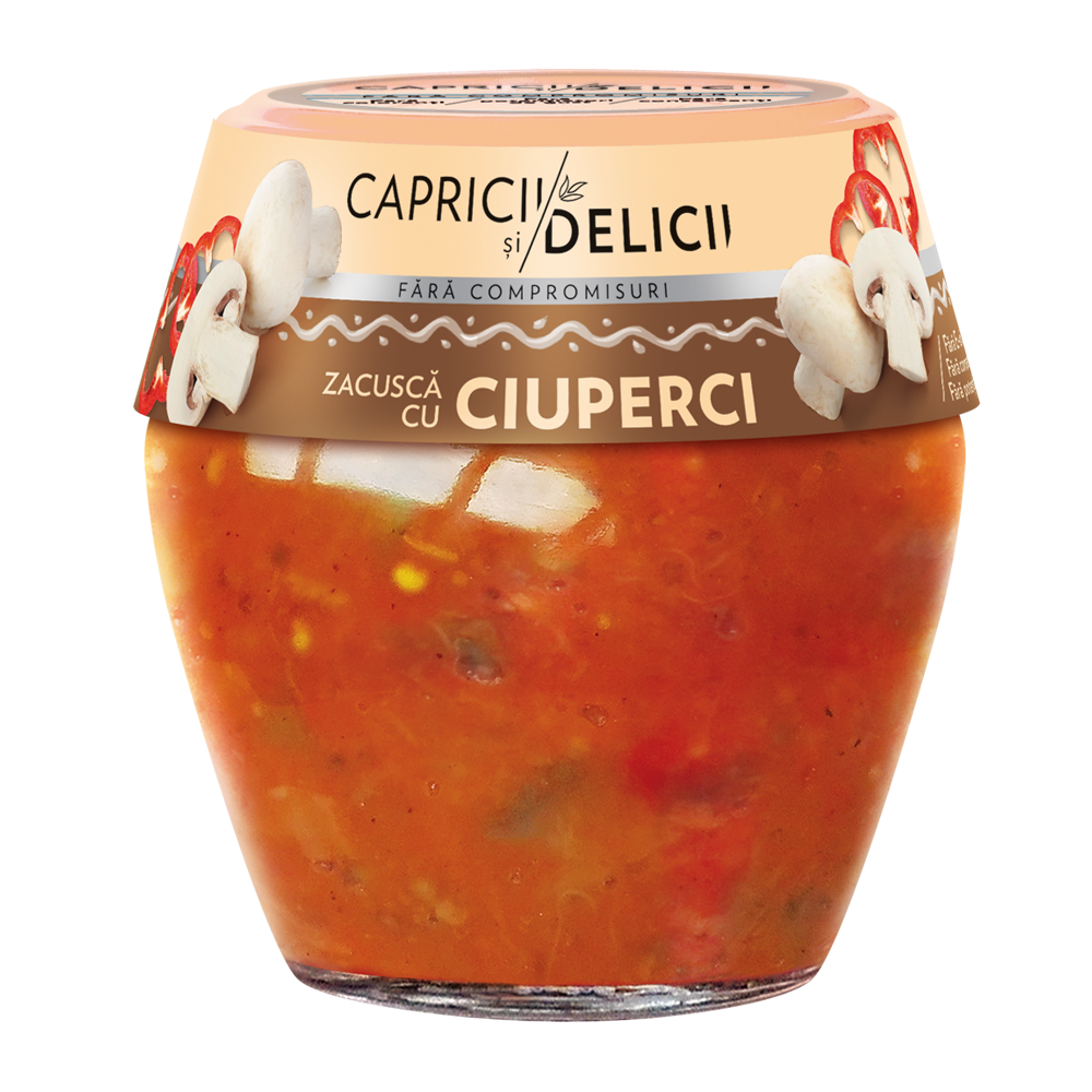 ZACUSCA CU CIUPERCI CAPRICII SI DELICII 550G