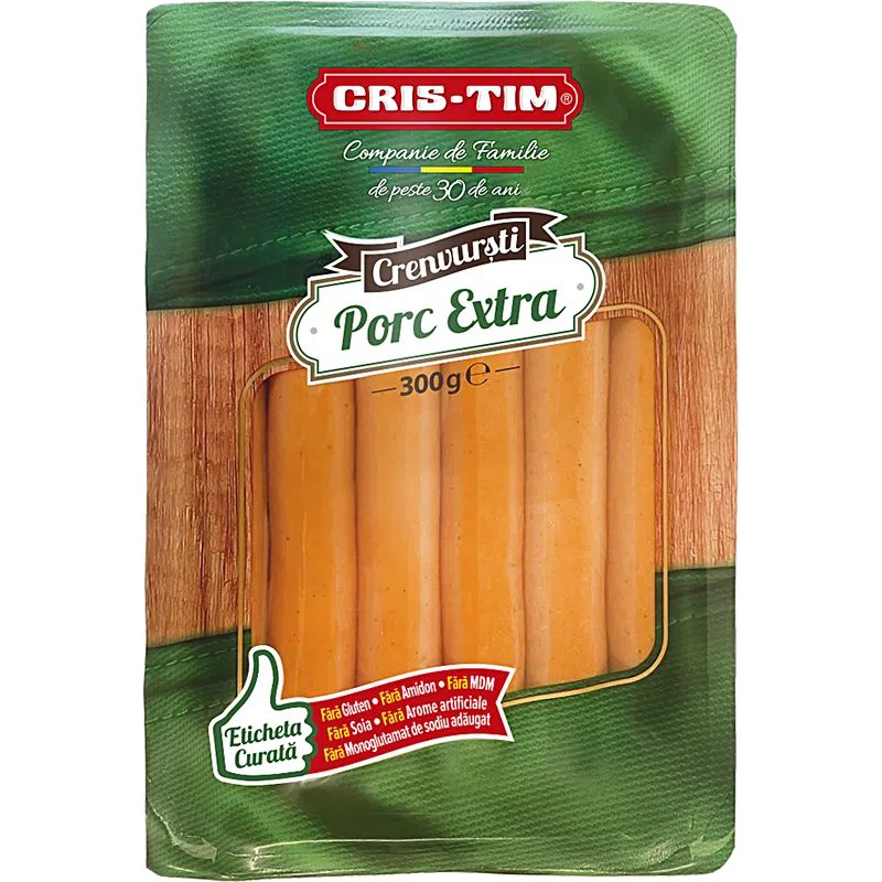 CRISTIM CRENVURSTI PORC EXTRA 300G