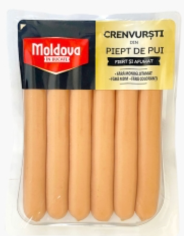 CREMWURSTI DIN PIEPT DE PUI MOLDOVA IN BUCATE 300G