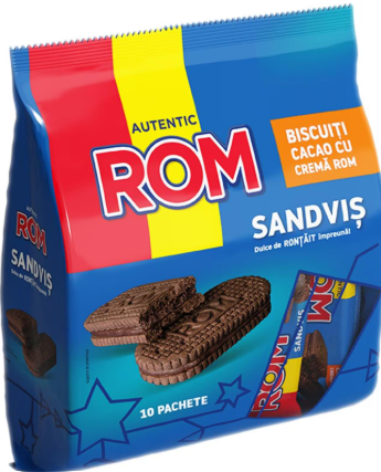 BISCUITI SANDVIS CU CREMA ROM 360G