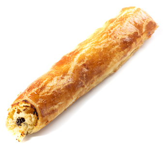 STRUDEL CU UMPLUTURA DE BRANZA SI STAFIDE 110G