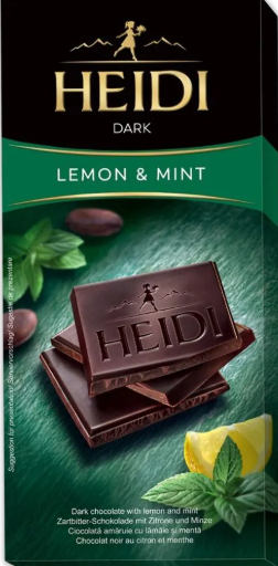HEIDI CIOCOLATA DARK MINT&LEMON 80G