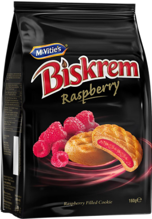 BISKREM BISCUITI ZMEURA 160G
