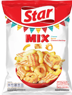 PUFULETI STAR MIX BRANZA & BACON 90G