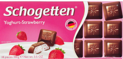 CIOCOLATA CU IAURT SI CAPSUNI SCHOGETTEN 100G
